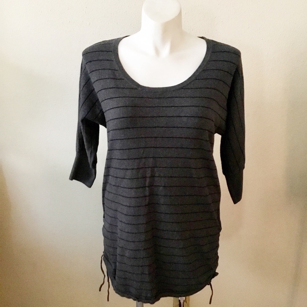 Torrid black and grey striped dress